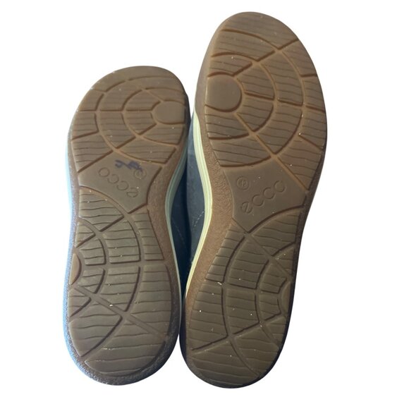 ECCO Womens Leather Casual Lace-Up Sneakers Blue Size 11 - Picture 6 of 6